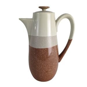 Vtg Mid-Century Harmony House Stonecrest Coffee Tea Pot 10" Tall Speckled w/ Lid